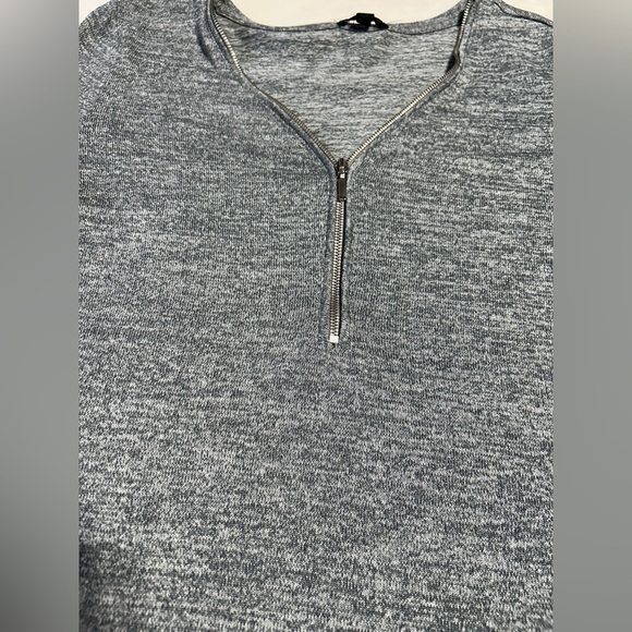 Gray Women's Long Sleeve Zip Up - Picture 2 of 3